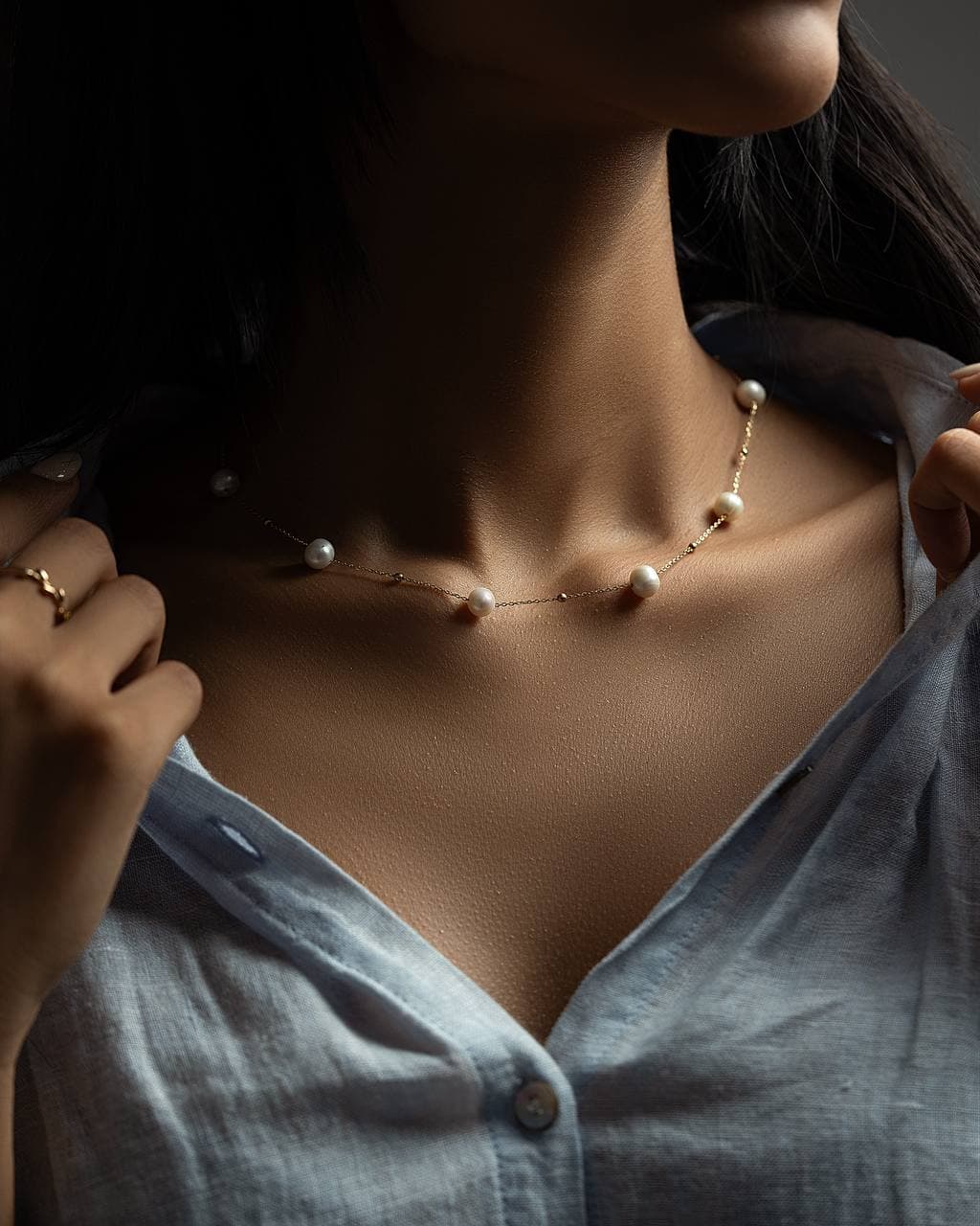 تصویر گردنبند مرواریدی1 - طلا و جواهر مارول لایف