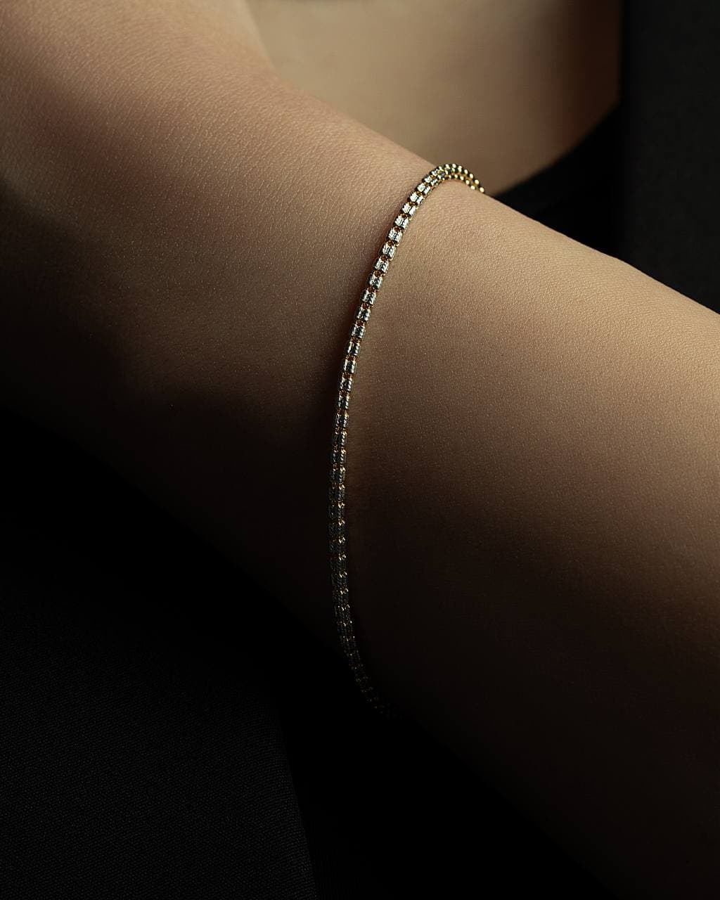 تصویر دستبند فرانکو زرد - طلا و جواهر مارول لایف